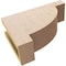 Ekena Millwork 4"W x 12"D x 8"H Classic Alpine Rough Cedar Woodgrain TimberThane Corbel, Primed Tan CORUR04X12X08ALPRCPR - alternate 2